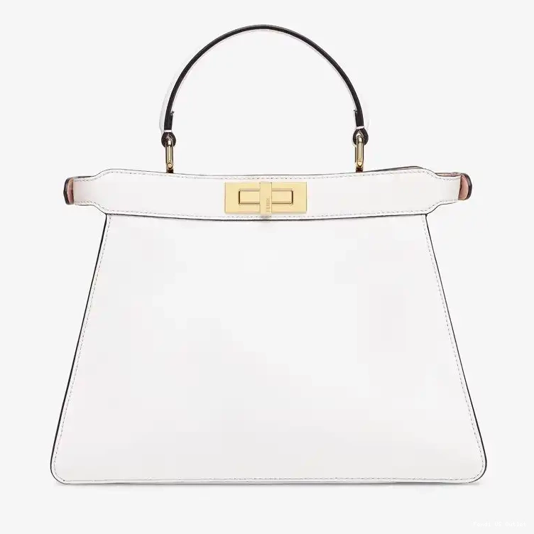Cheap Nappa Fendi Laether In Medium White Bag Peekaboo ISeeU 0409 HOT SALE